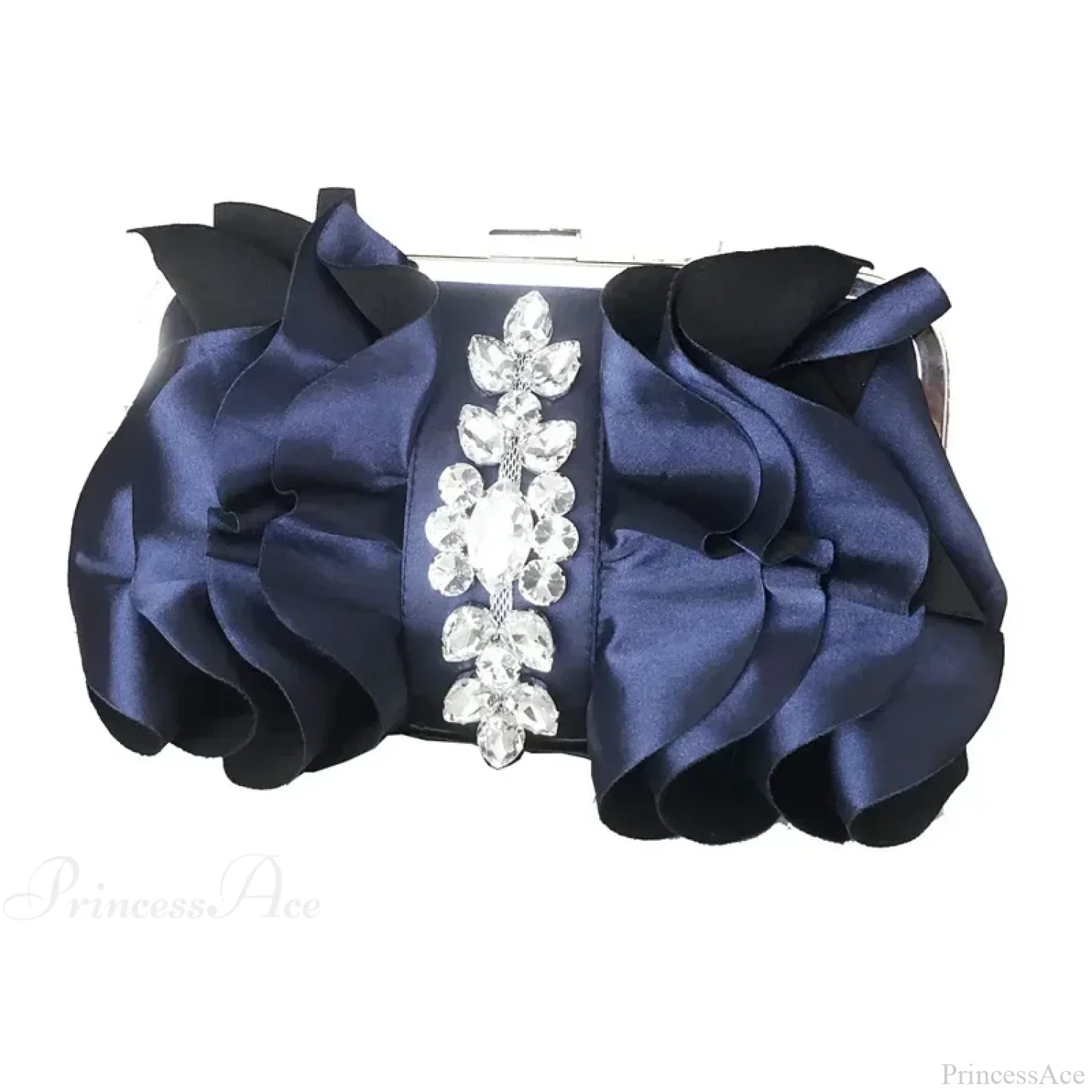 Elegant Red Evening Rhinestone Clutch Wristlet - Image 8