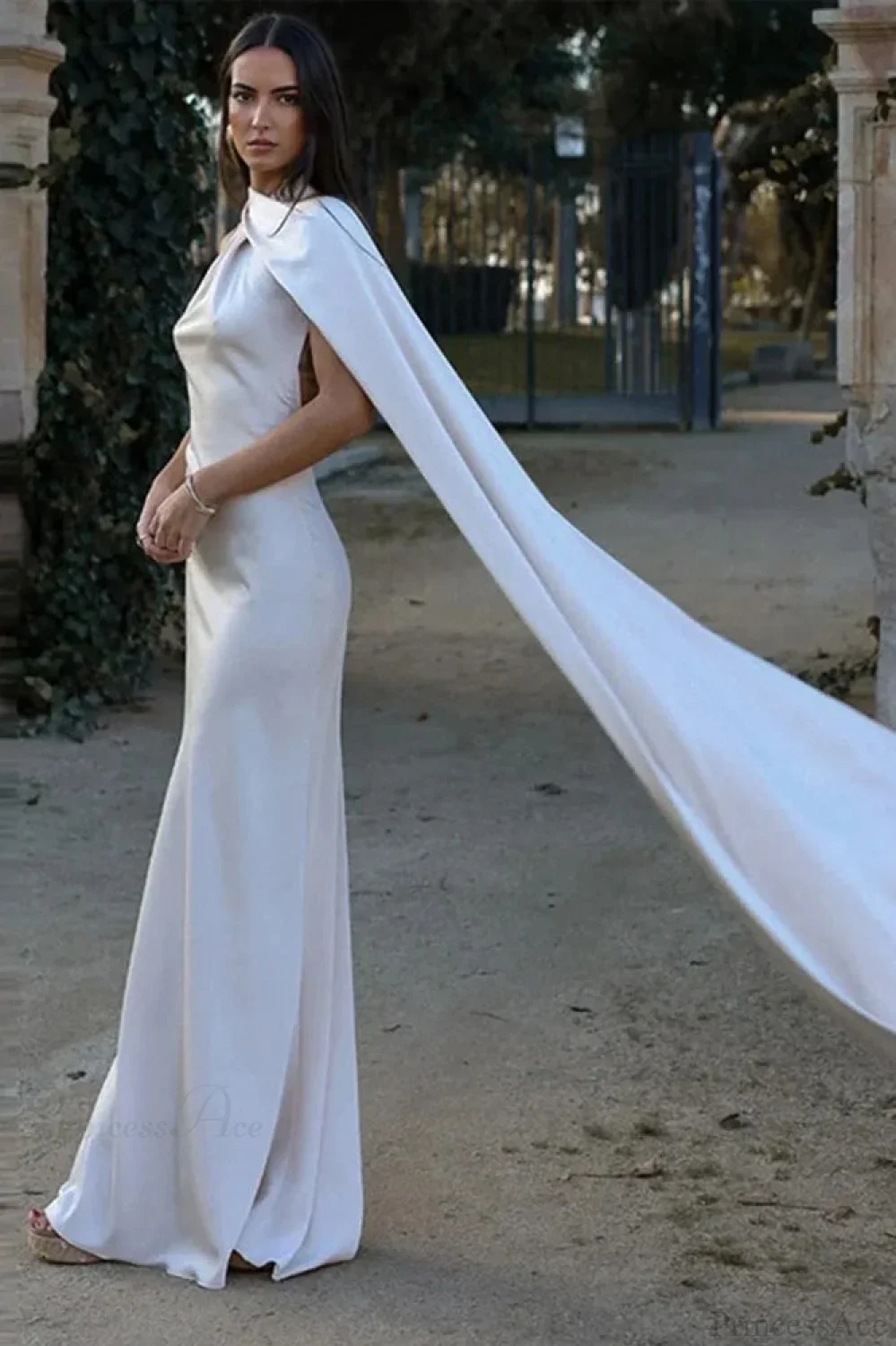 Elegant Satin Halter Dress - Image 3