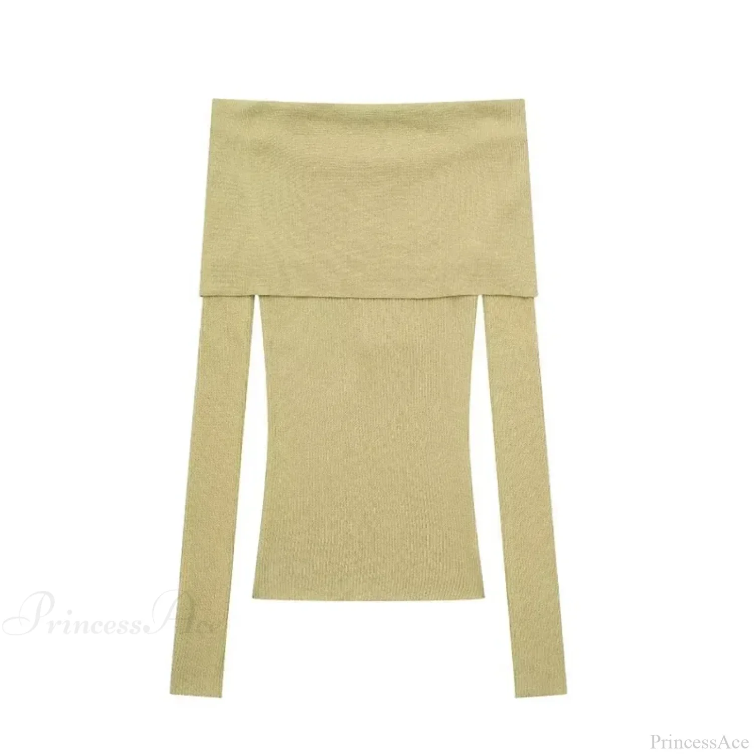 Elegant Slim Green Off-Shoulder Long Sleeve Female Chic Sweater - Image 6