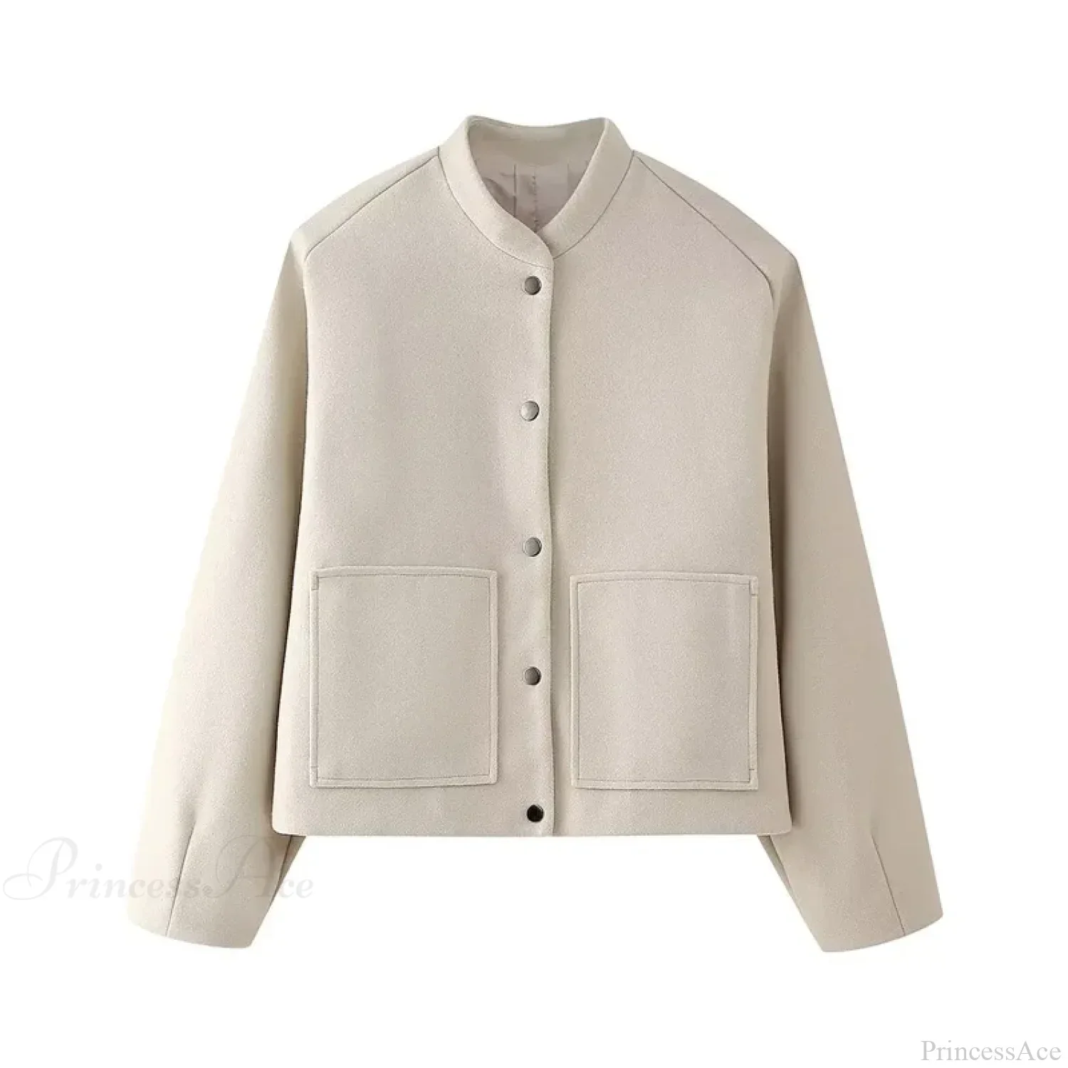 Elegant Solid Wool One Button Overcoat - Image 6