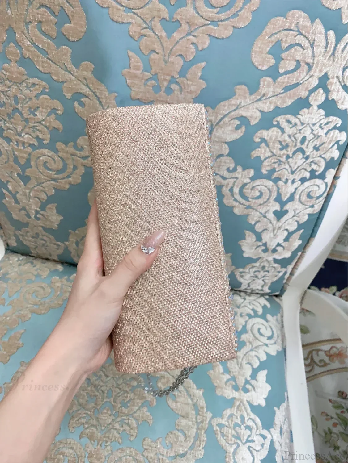 Elegant Sparkling Rhinestone Dinner Banquet Envelope Bag - Image 2