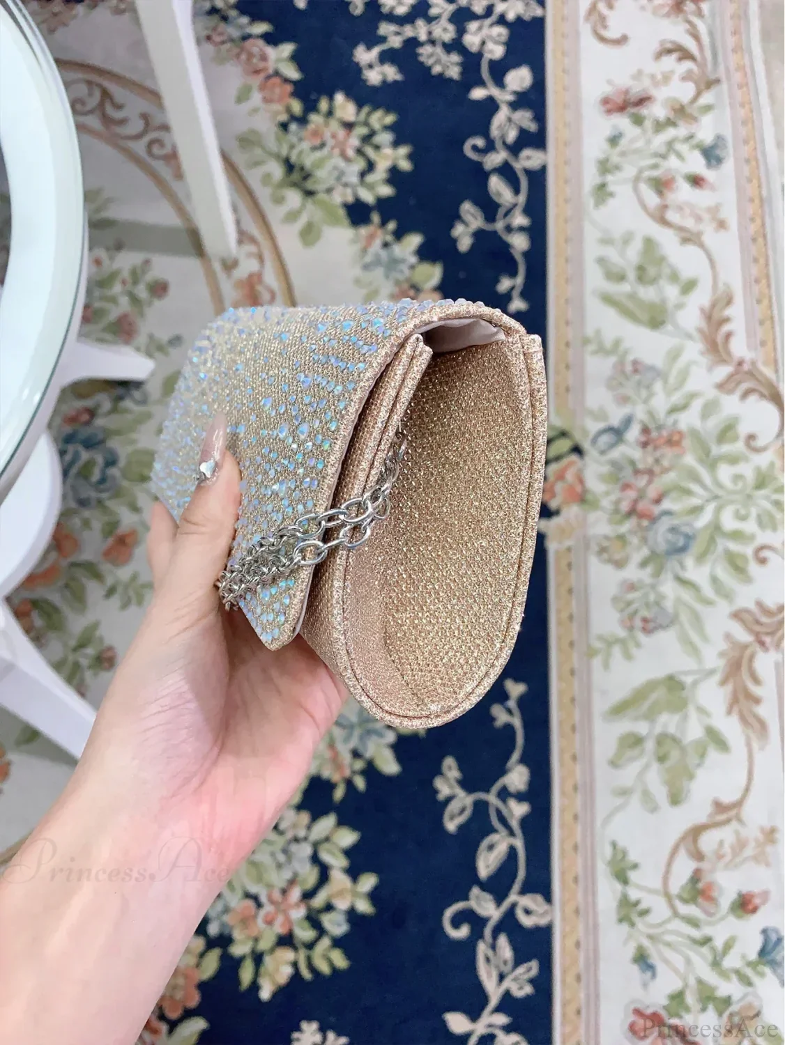 Elegant Sparkling Rhinestone Dinner Banquet Envelope Bag - Image 3