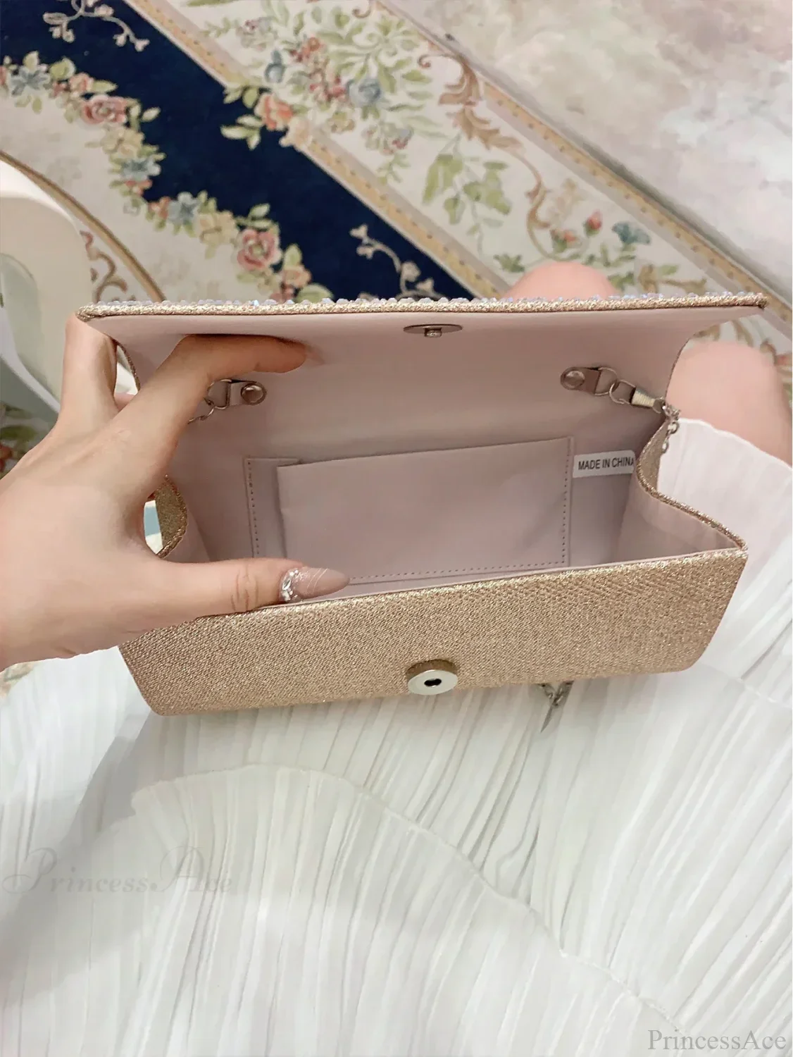 Elegant Sparkling Rhinestone Dinner Banquet Envelope Bag - Image 4