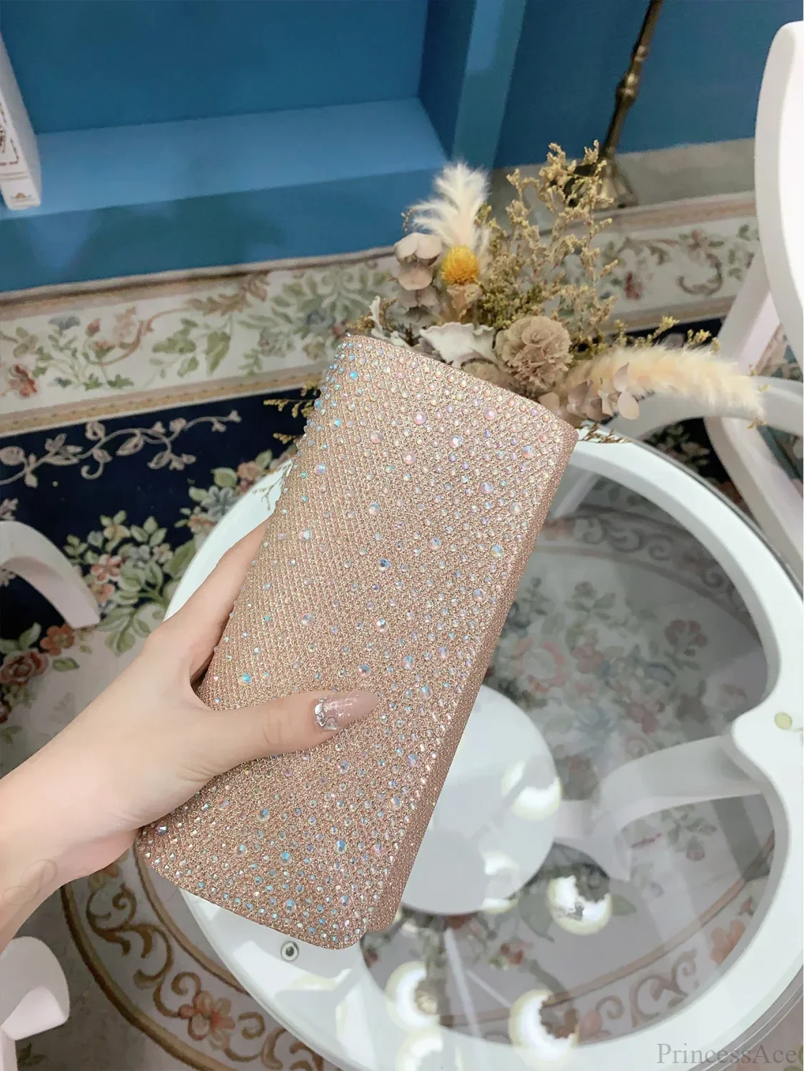 Elegant Sparkling Rhinestone Dinner Banquet Envelope Bag - Image 5