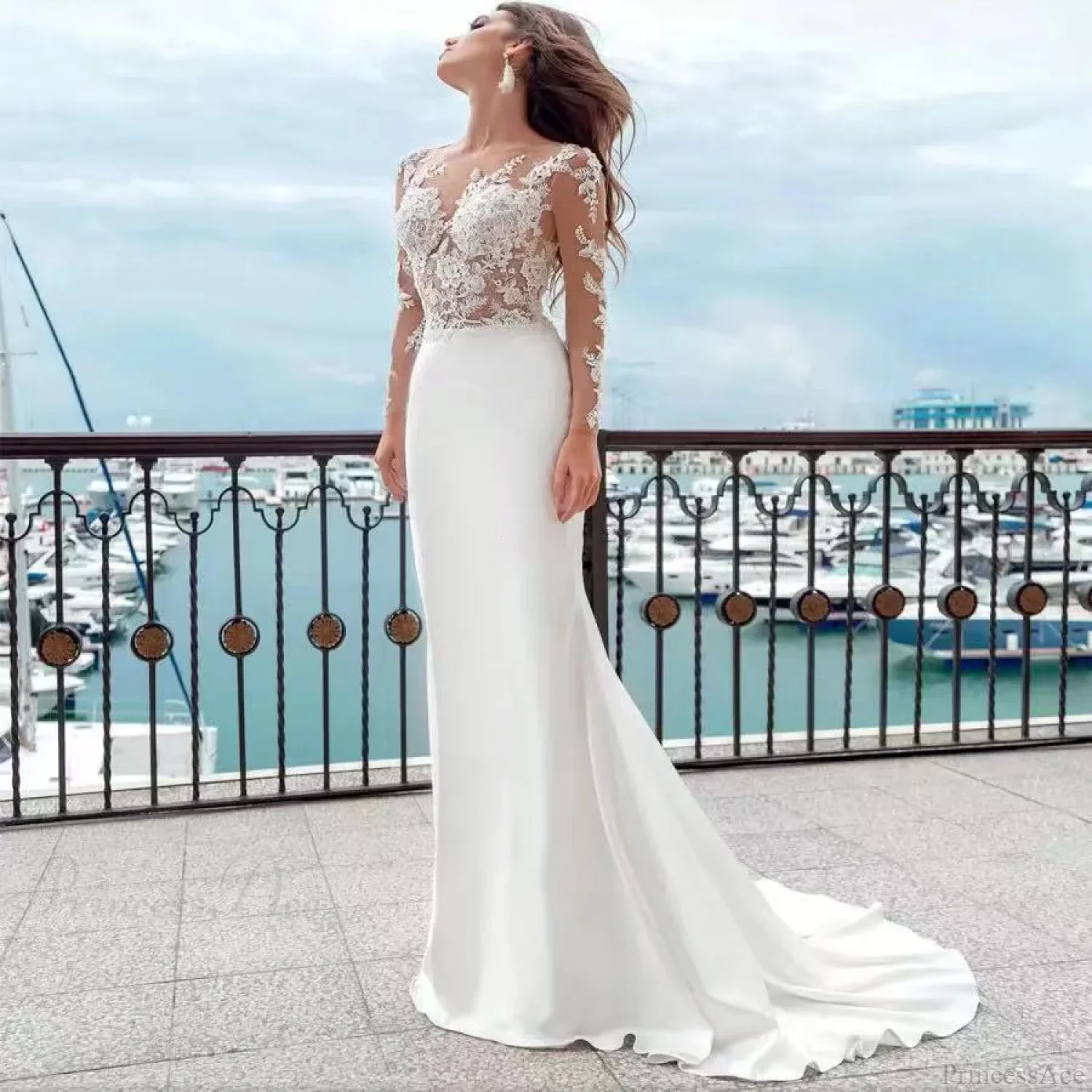 Elegant Strapless Evening Gown Wedding Dress - Image 2