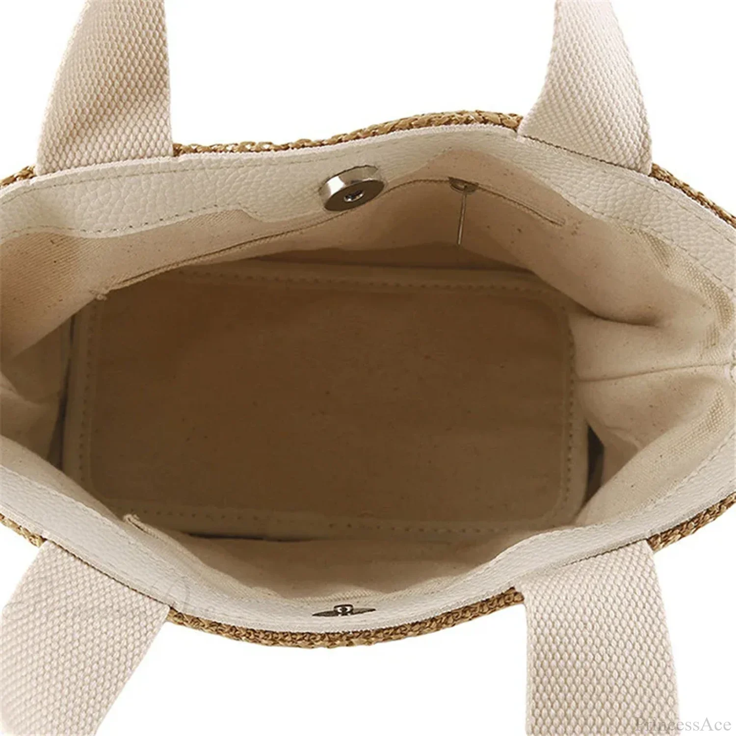 Elegant Straw Woven Beach Casual Top-Handle Shoulder Handbag - Image 4