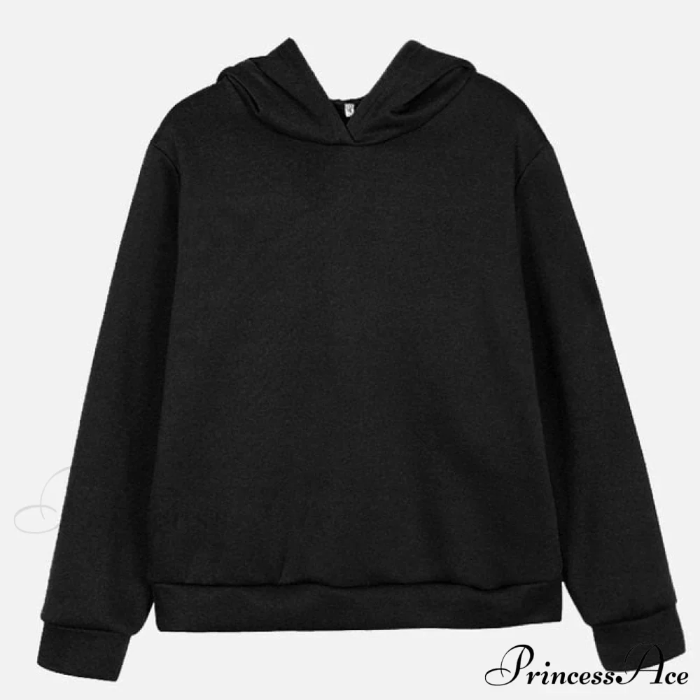 Elegant with Long Sweatshirt Women's Set and Hoodie Lace-Up Warm Pant Solid Detail - Image 6