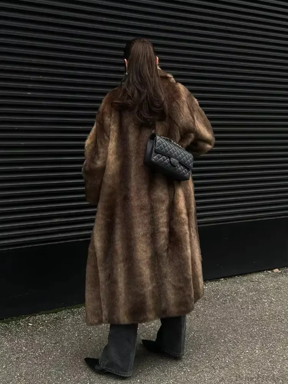 Elegant Woolen Belted Long Sleeve Overcoat - Image 2