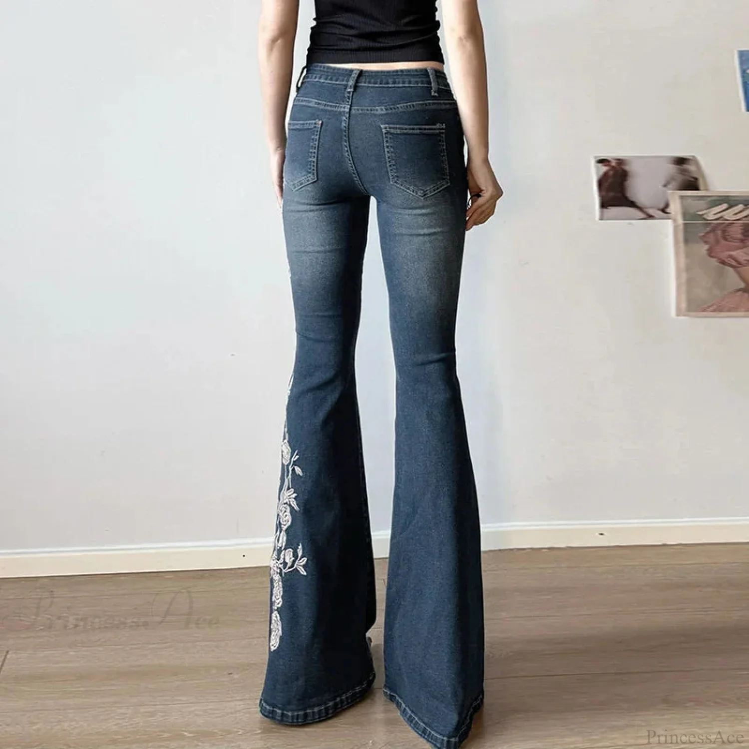Embroidered Gothic Flare Pant - Image 2