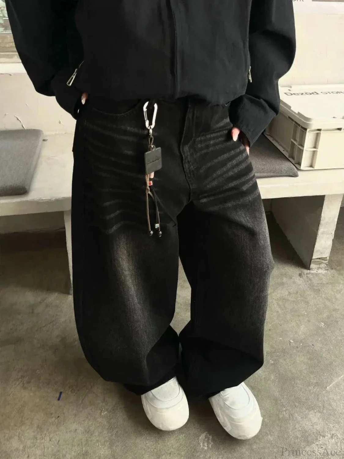 Embroidery Gothic Dark Baggy Pant - Image 5