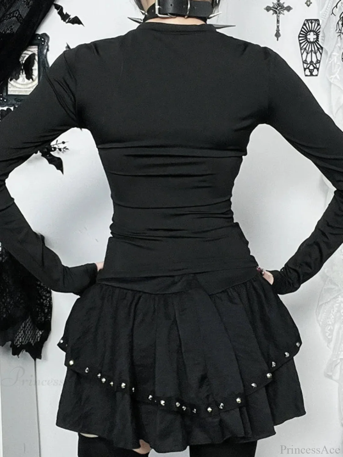 Empty Net Patchwork Knit Top - Image 4
