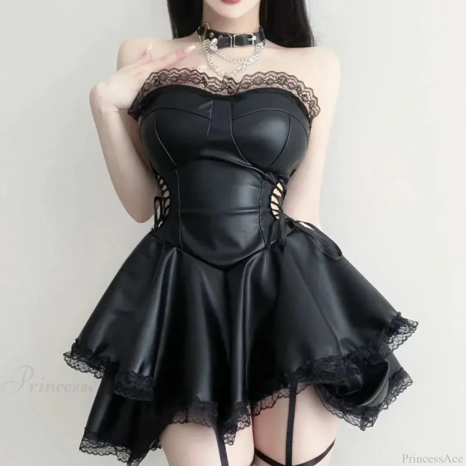 Empty Tie Lace Small Dress - Image 3