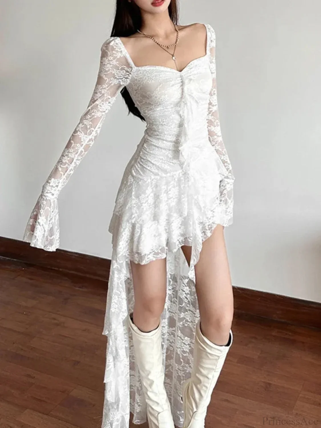 Enchantingcore Transparent Bodice Midi Dress - Image 4