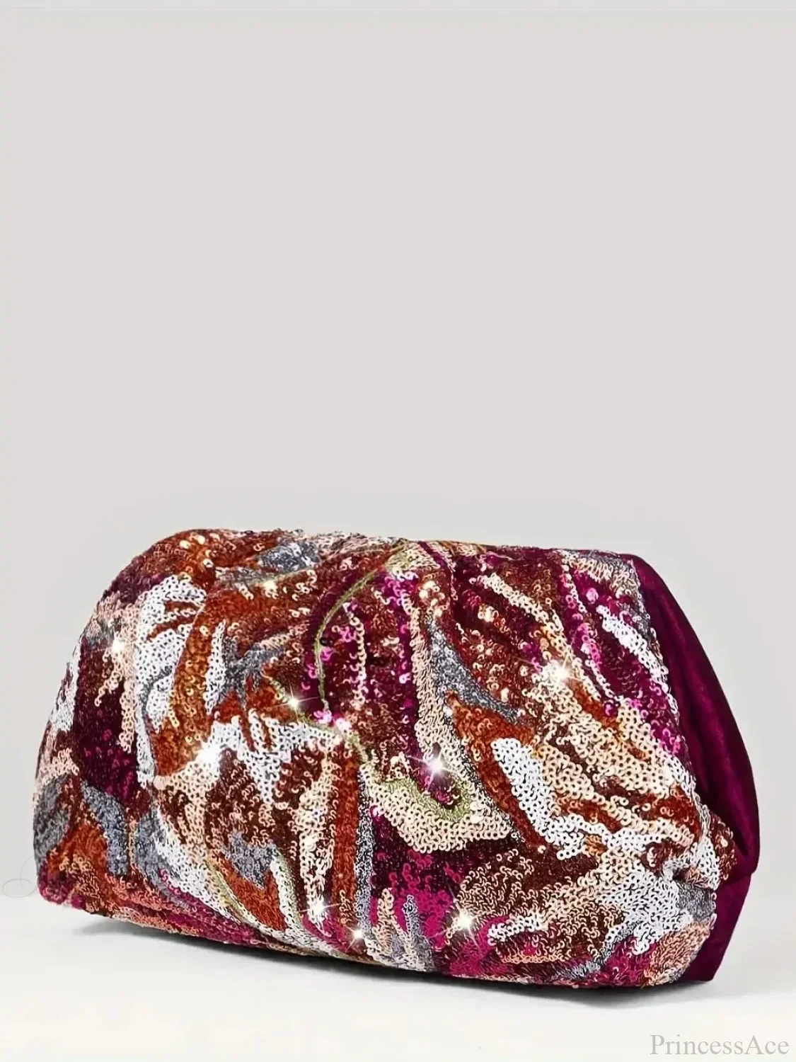 Exquisite Dazzling Rose Red Evening Clutch Bag - Image 2
