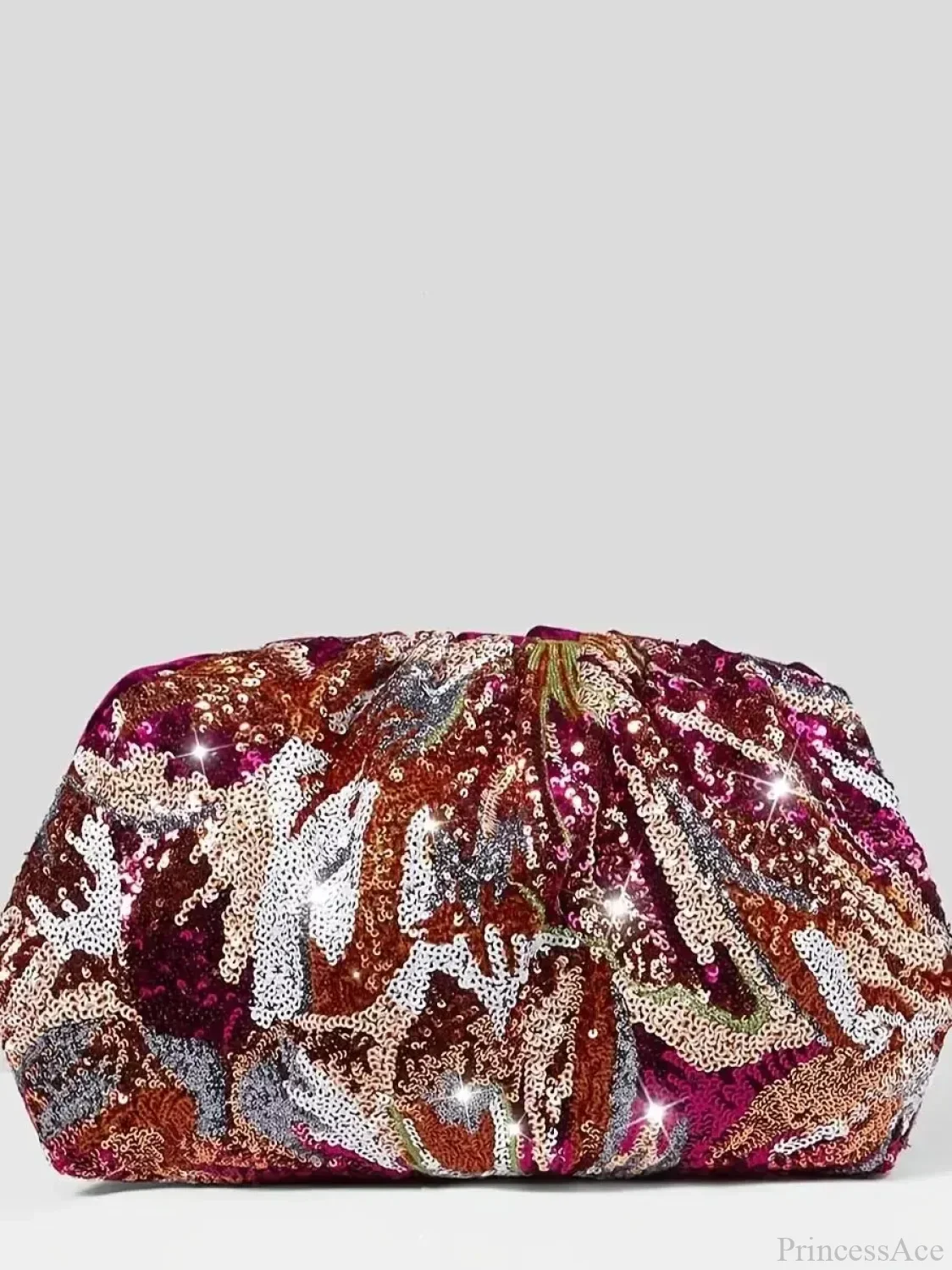 Exquisite Dazzling Rose Red Evening Clutch Bag - Image 3