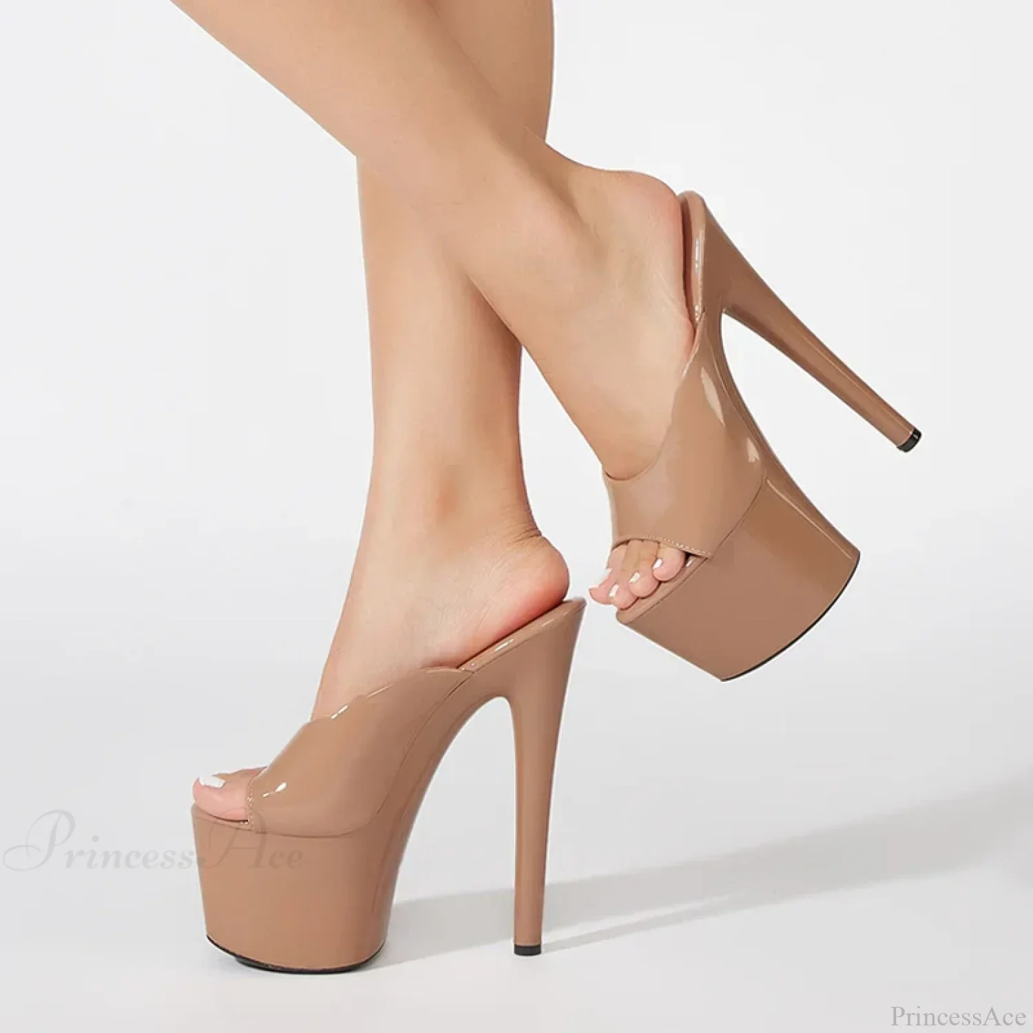 Extreme Peep-Toe 17CM Platform Sexy Slippers Modern Nightclub Party Stripper High Heel - Image 6