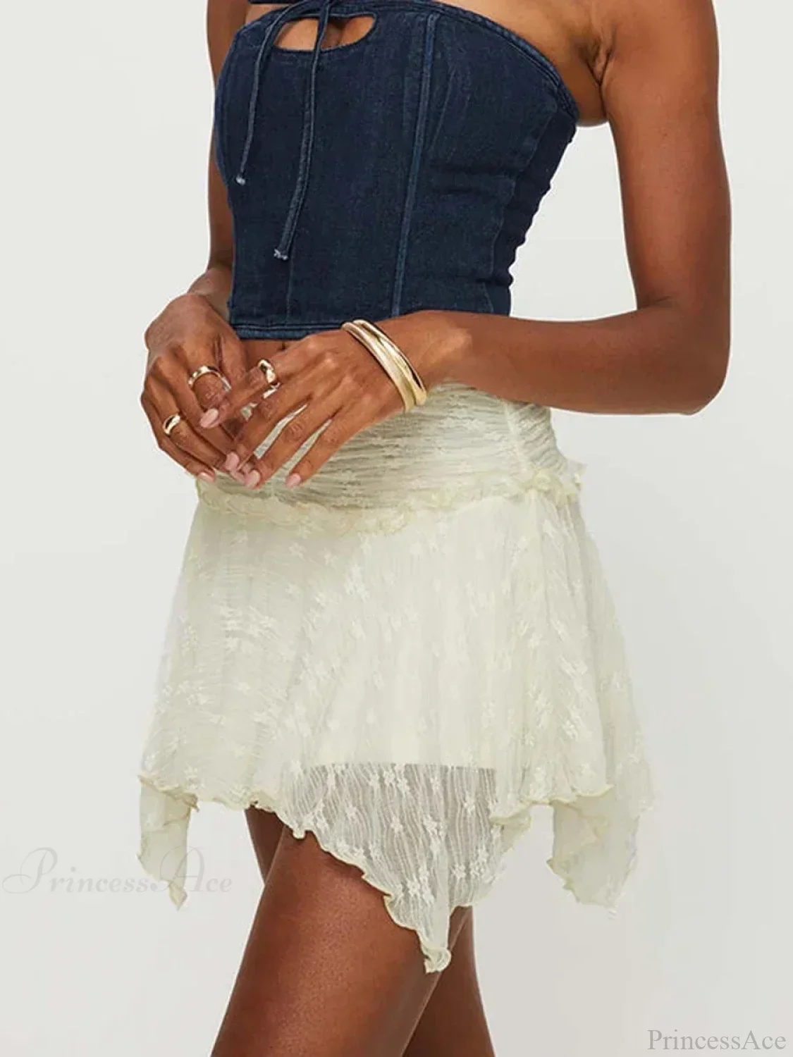 Fairy Grunge Layered Ruffle Skirt - Image 5