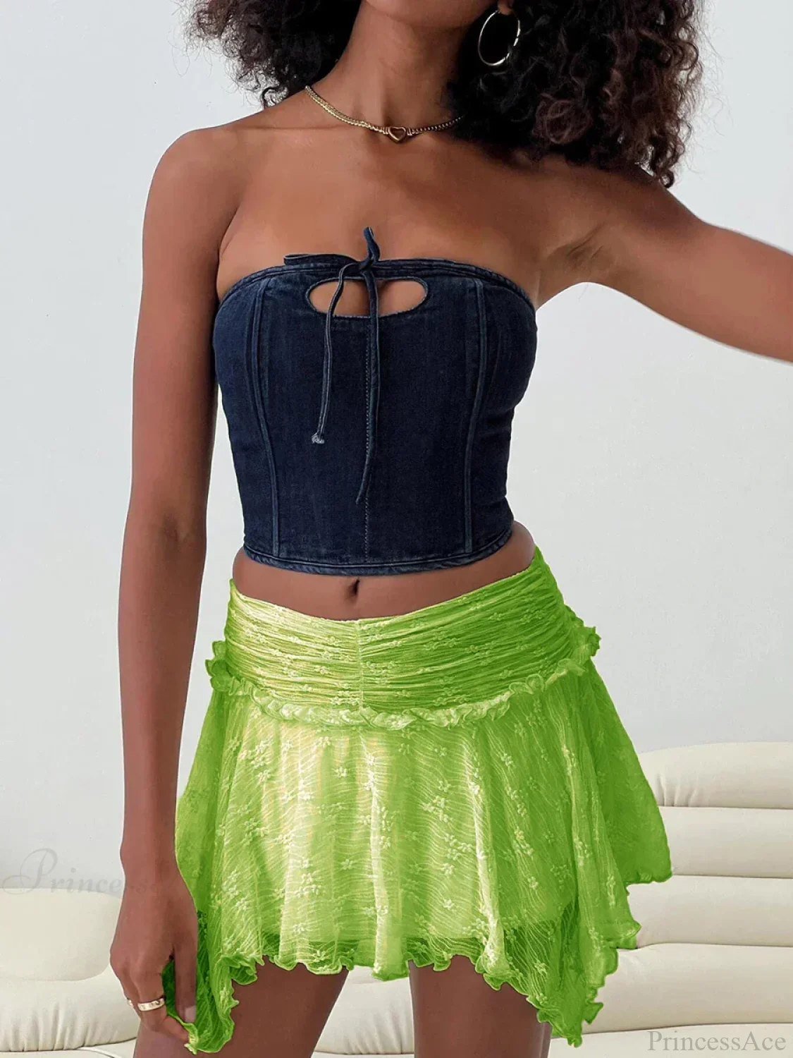 Fairy Grunge Layered Ruffle Skirt - Image 6