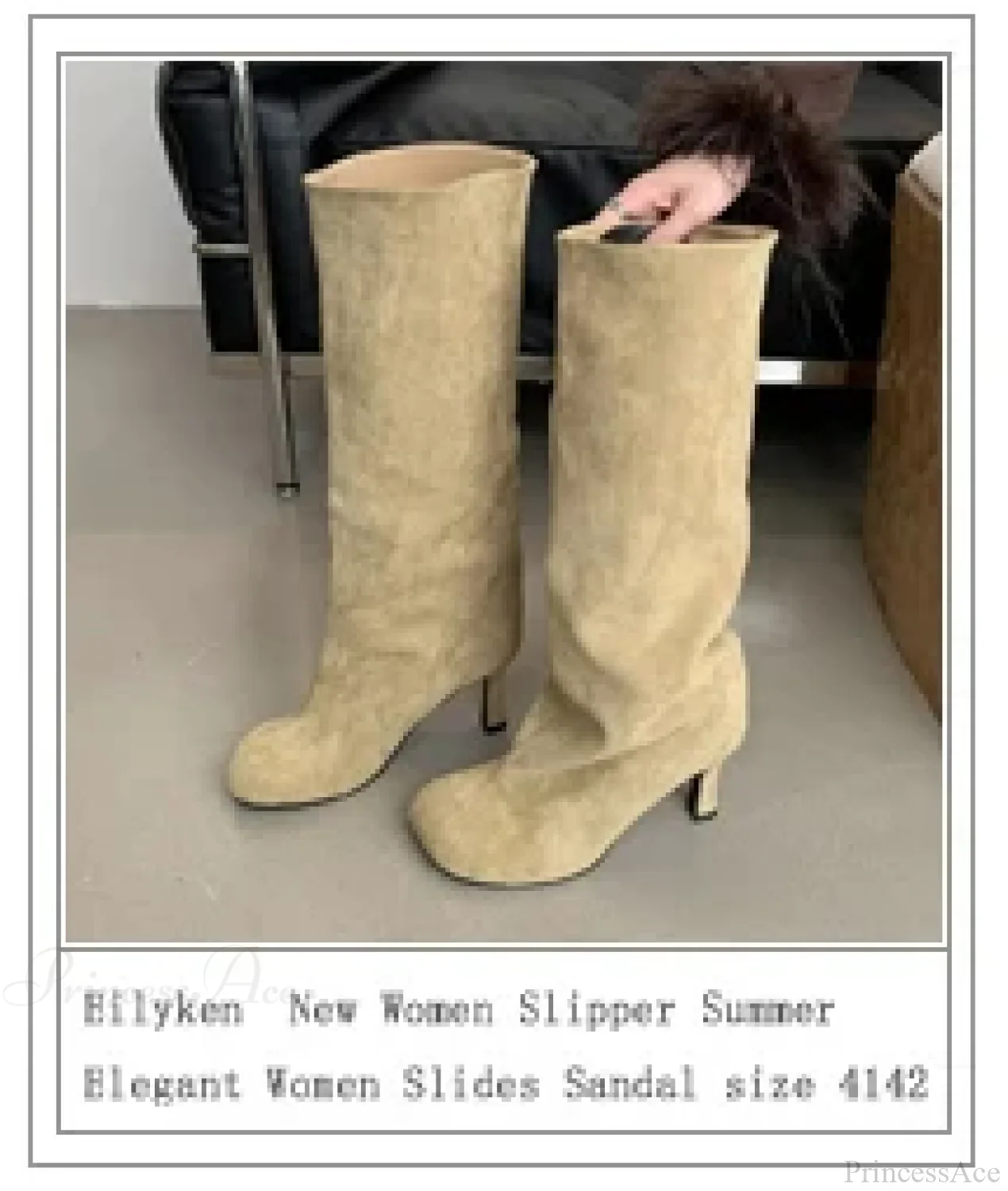 Fashion Candy Pointed Toe Winter High Heels Sexy Banquet Women Knee High Boot - Image 6
