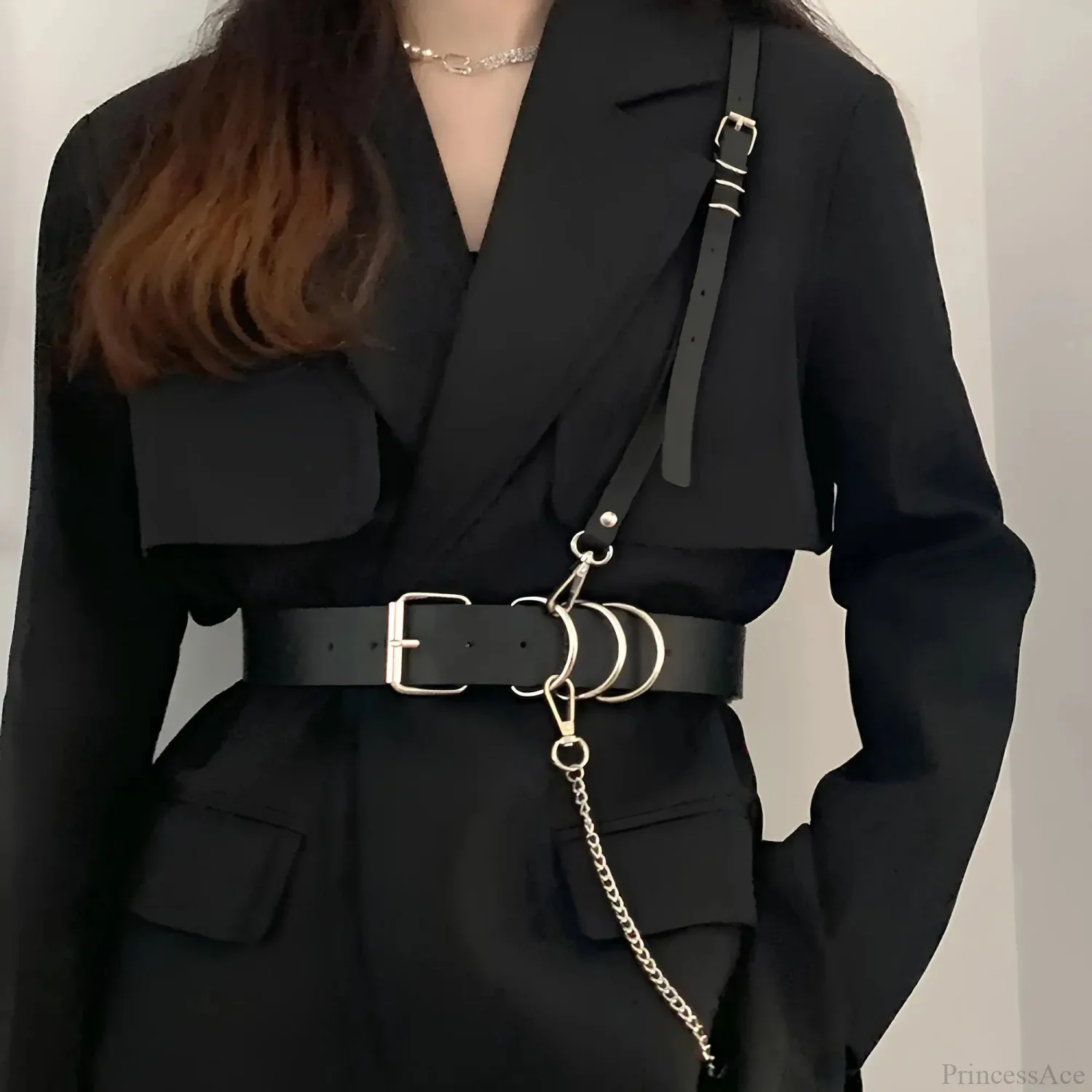 Fashion Dark Harness Waist Belt - Image 4