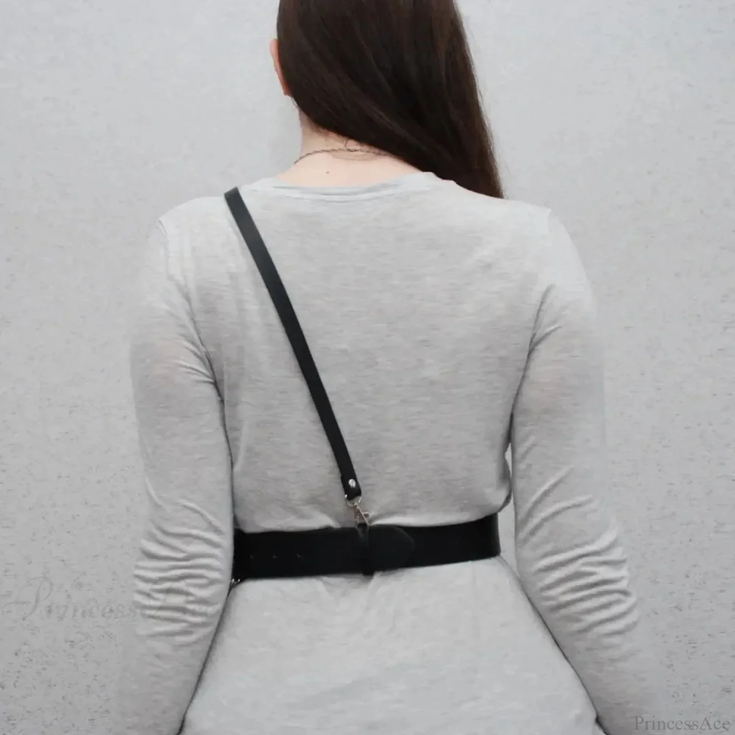 Fashion Dark Leather Waist Belt - Image 5