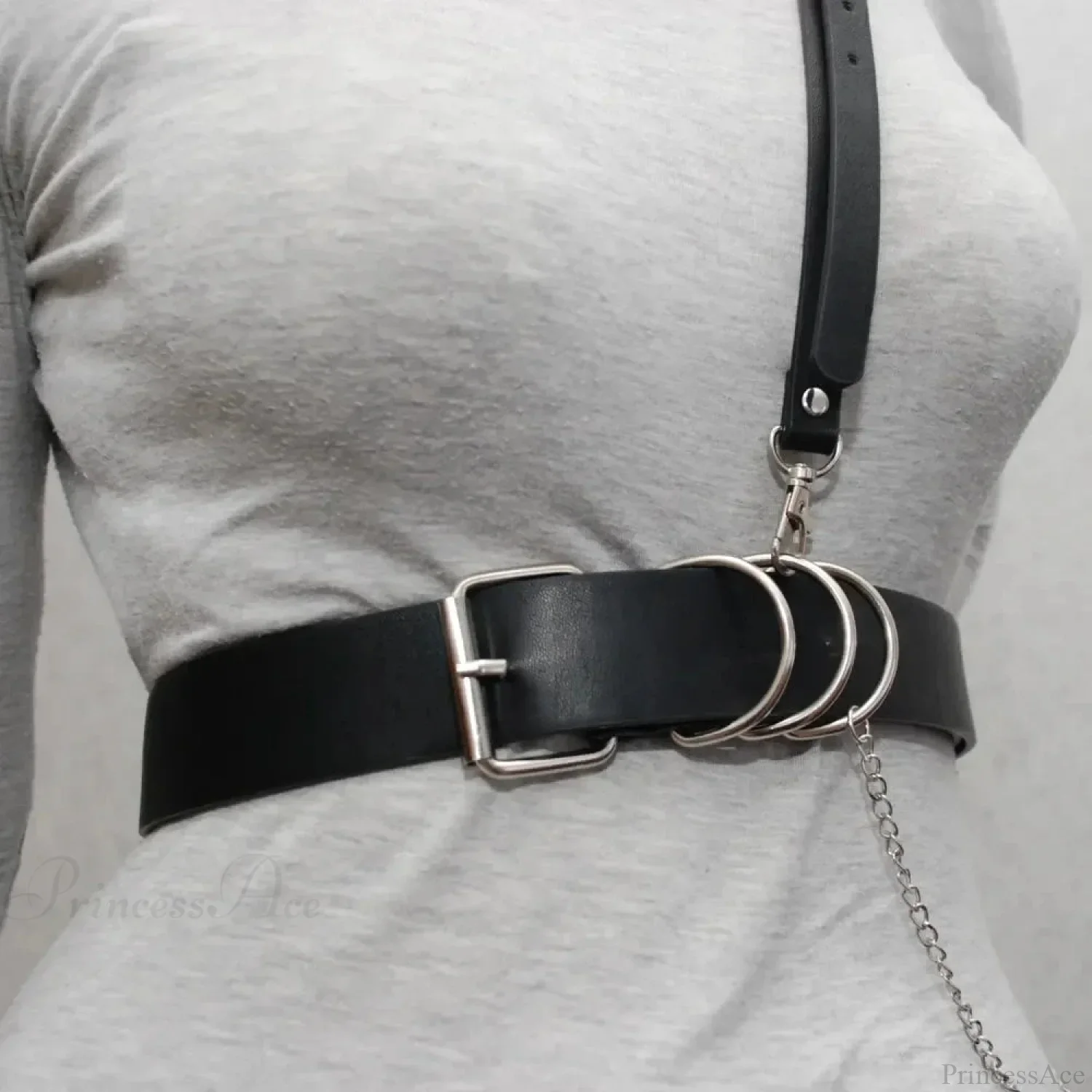 Fashion Dark Leather Waist Belt - Image 6