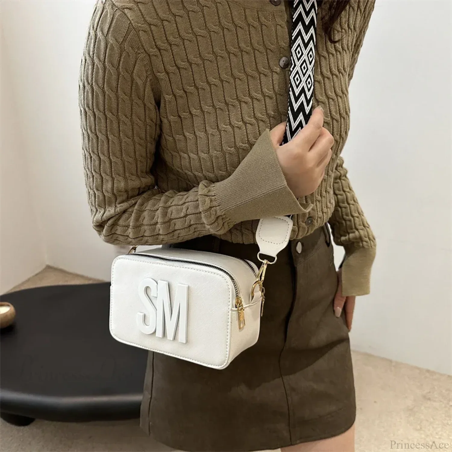 Fashion Leopard Print Letters Crossbody Bag - Image 2