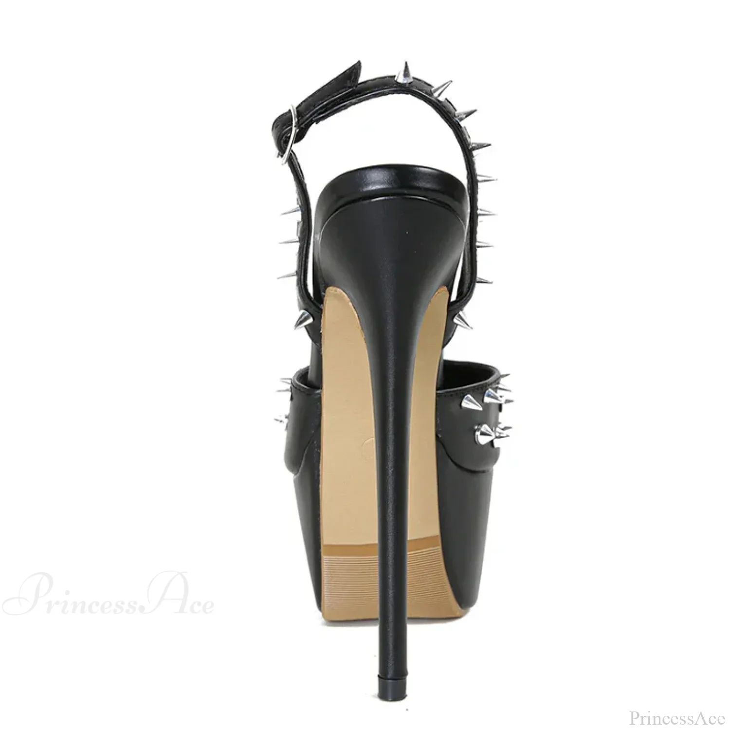 Fashion Metal-Rivet Back-Buckle Platform Sandals Sexy Peep-Toe Stripper Wedding Banquet High Heel - Image 6