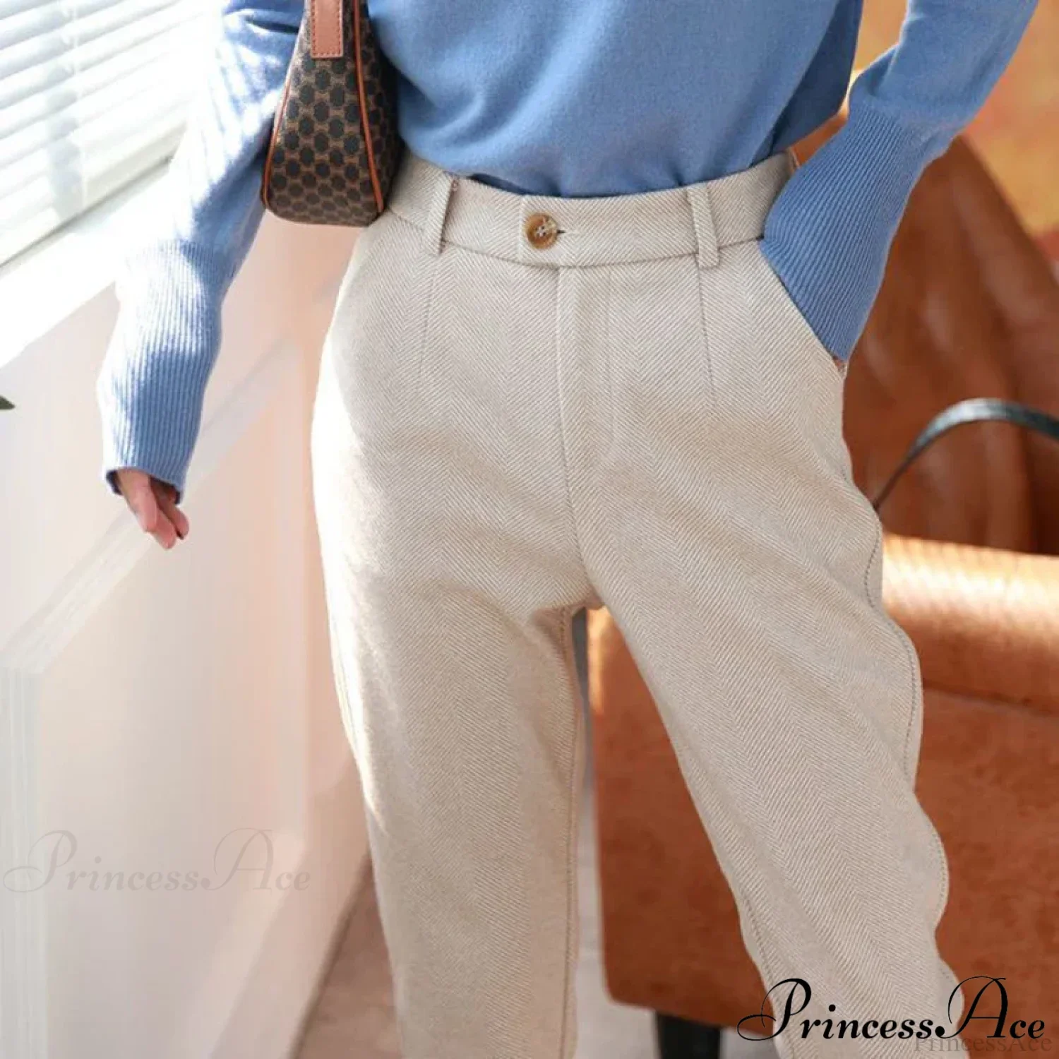 Fashion Office Wear High Waist Harem Pencil Trousers Autumn Winter Pants - Image 4
