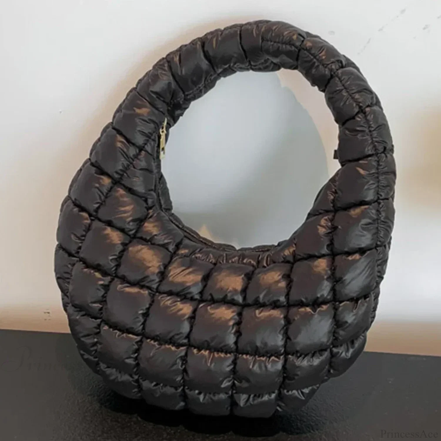Fashion Quilted Puffer Cloud Pleated Shoulder Handbag - Image 5