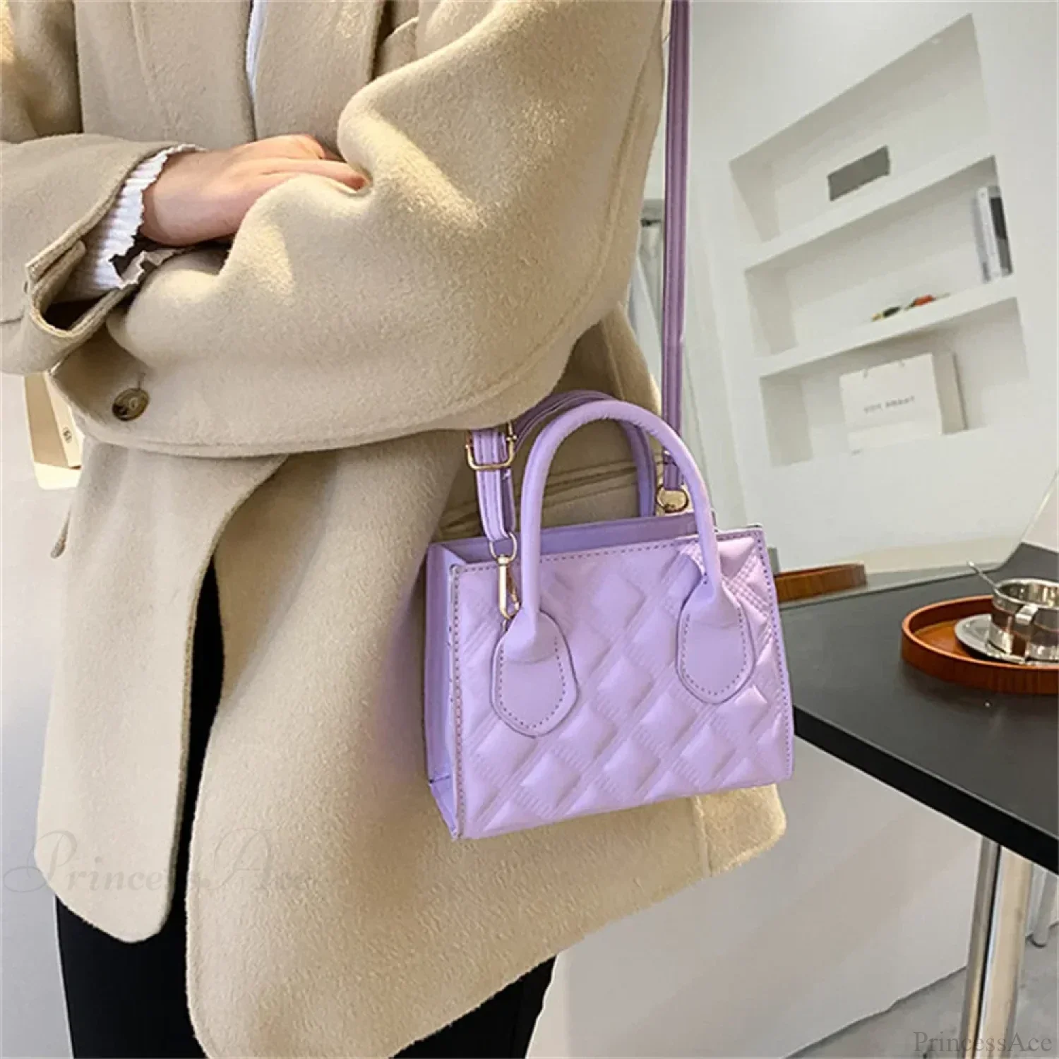 Fashion Retro PU Small Square Crossbody Handbag - Image 4