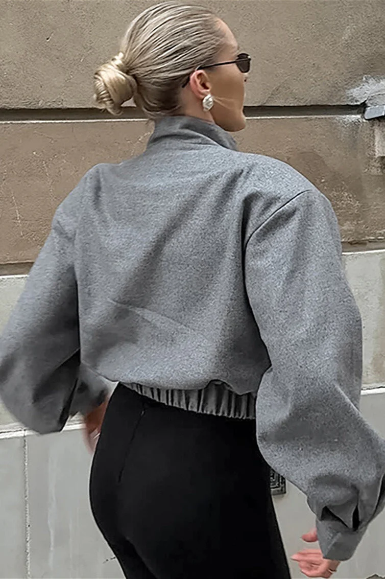 Fashion Short Wool Blend Coat - Image 4