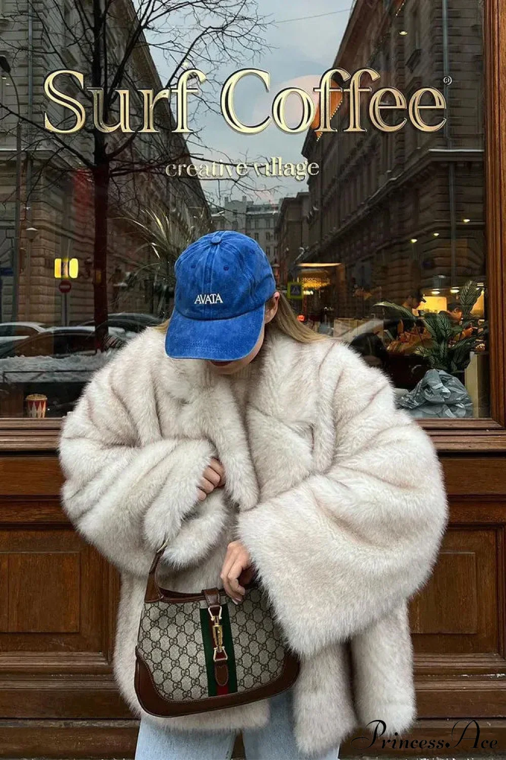 Faux Fur Lapel Warm Fashion Coat - Image 6