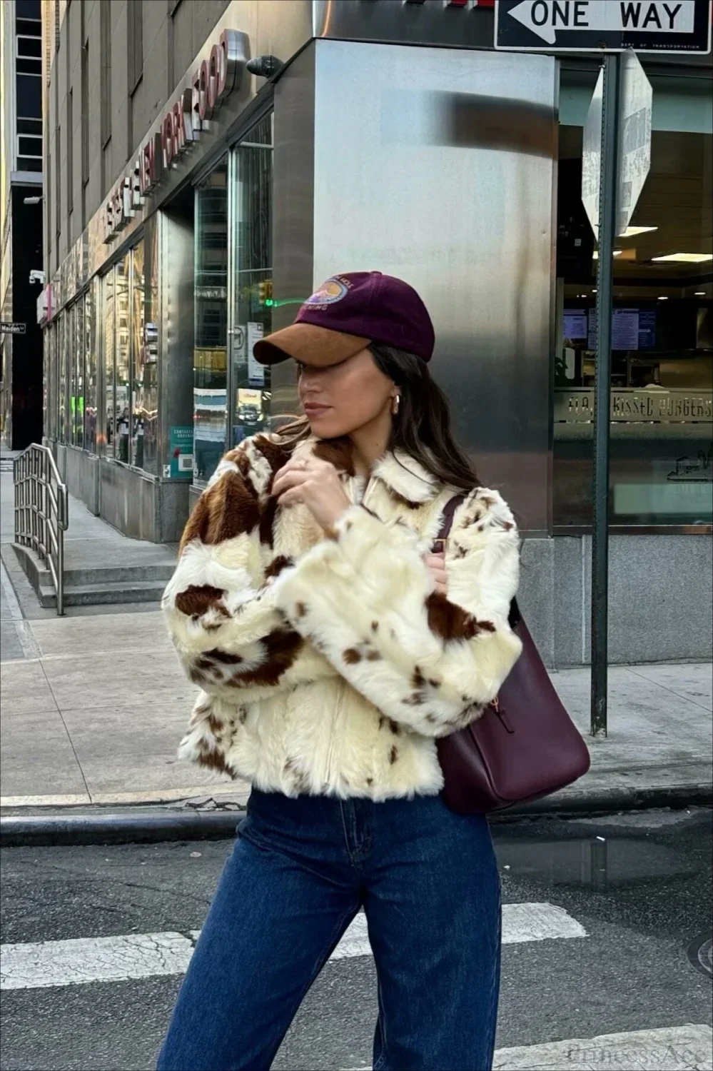 Faux Fur Leopard Print Fuzzy Warm Coat - Image 4