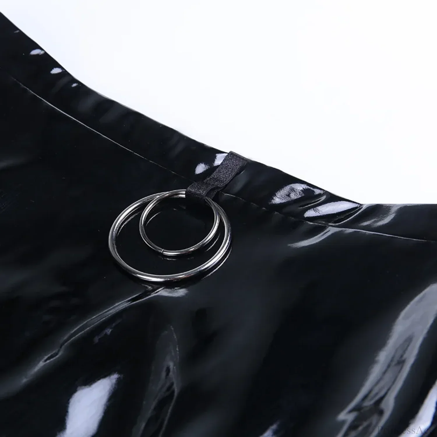 Faux Leather Hollow Out Skirt - Image 4