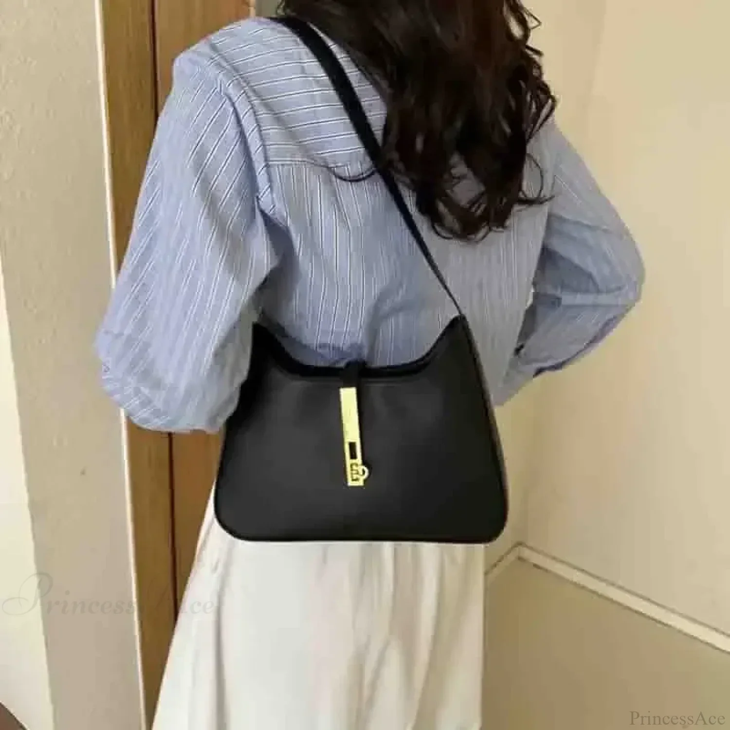 Faux Suede Vintage Commuter Shoulder Bag - Image 2