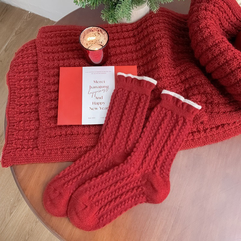 Mid Calf Warm Simple Socks - Image 5