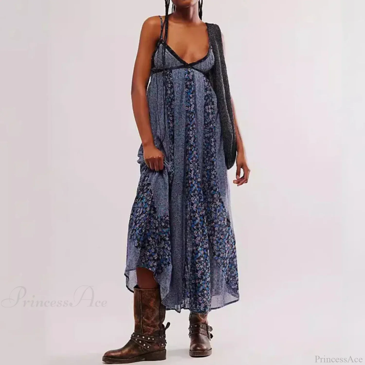 Fine Chiffon Floral Boho Dress - Image 7