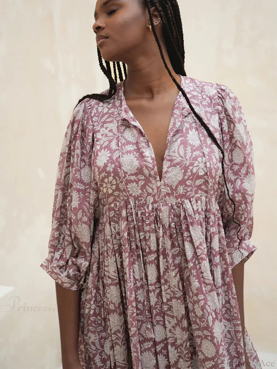 Fitshinling Boho Vintage Lantern Sleeve Dress - Image 12