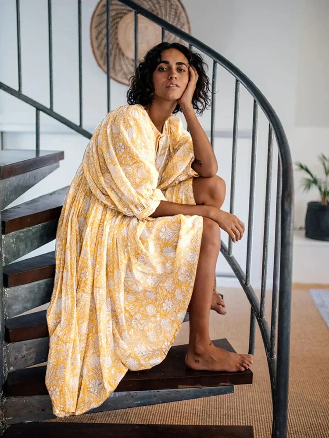 Fitshinling Boho Vintage Lantern Sleeve Dress - Image 4
