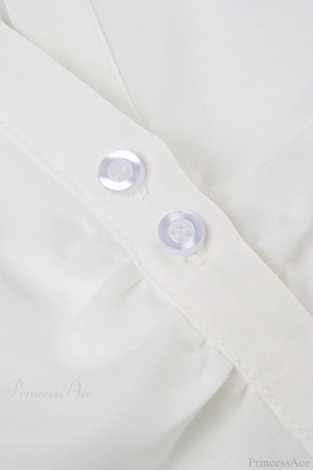 Fitted Button-Down Ruched Blouse - Image 3
