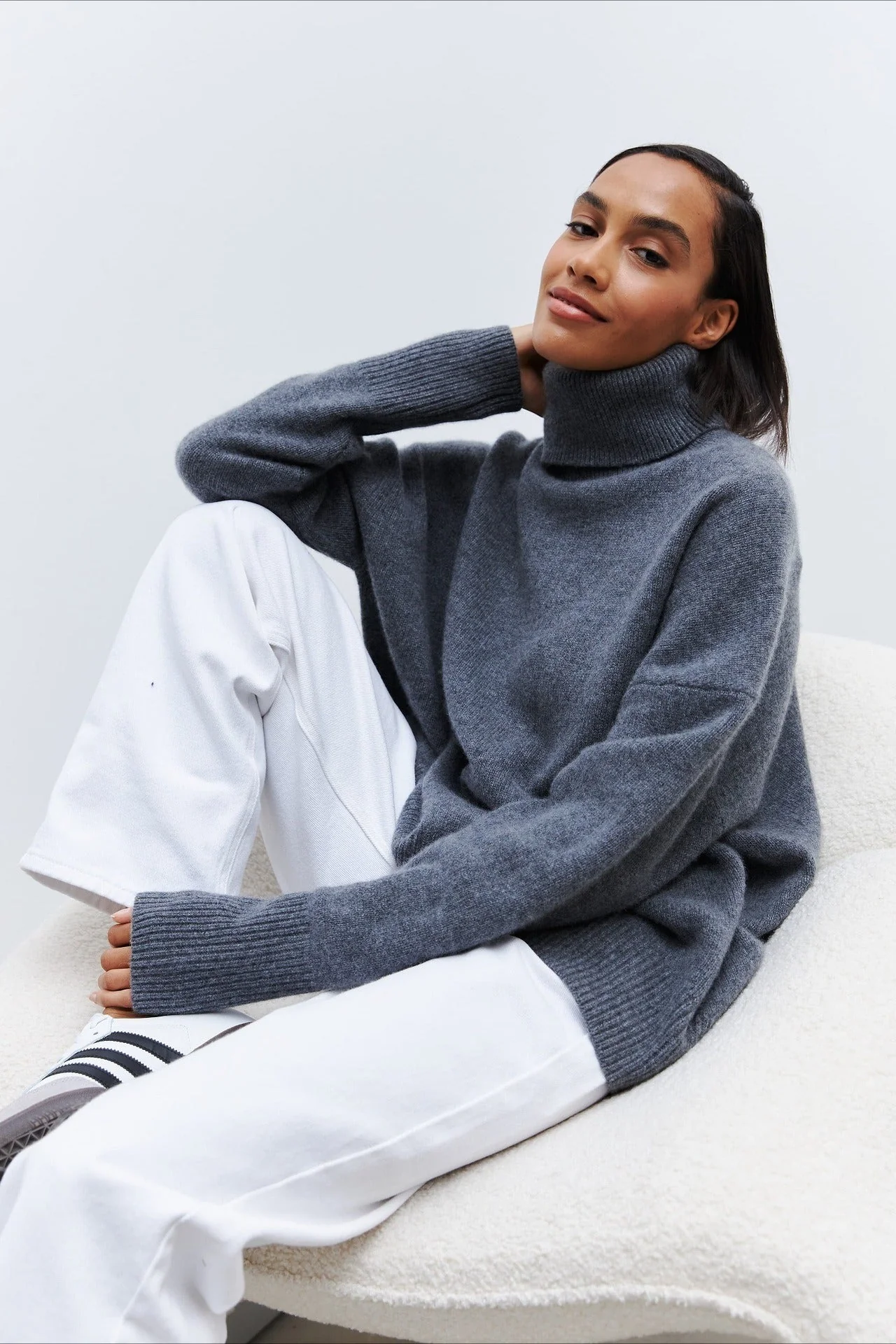Anti-Pilling Loose Turtleneck Sweater - Image 26