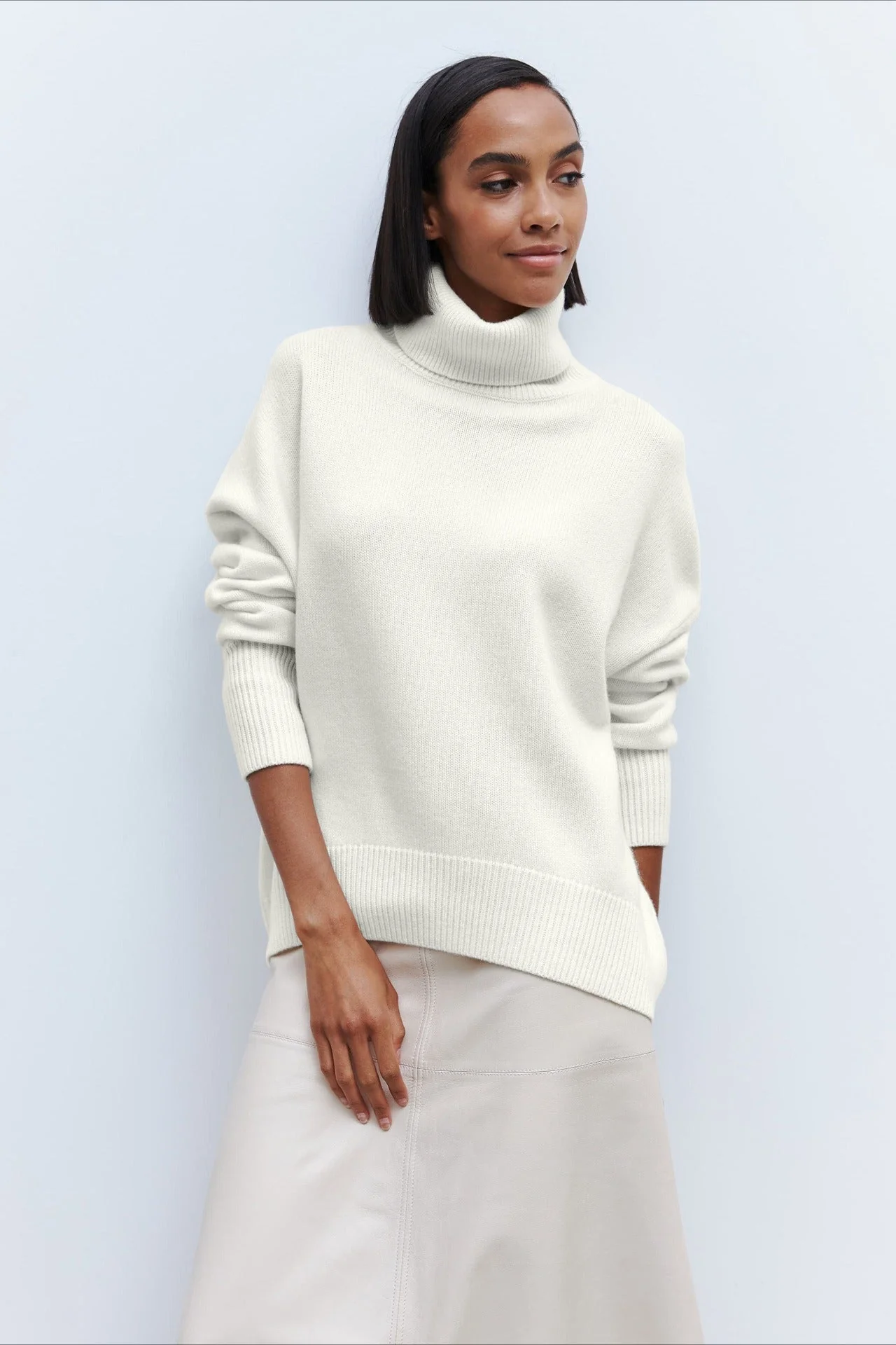 Anti-Pilling Loose Turtleneck Sweater - Image 37
