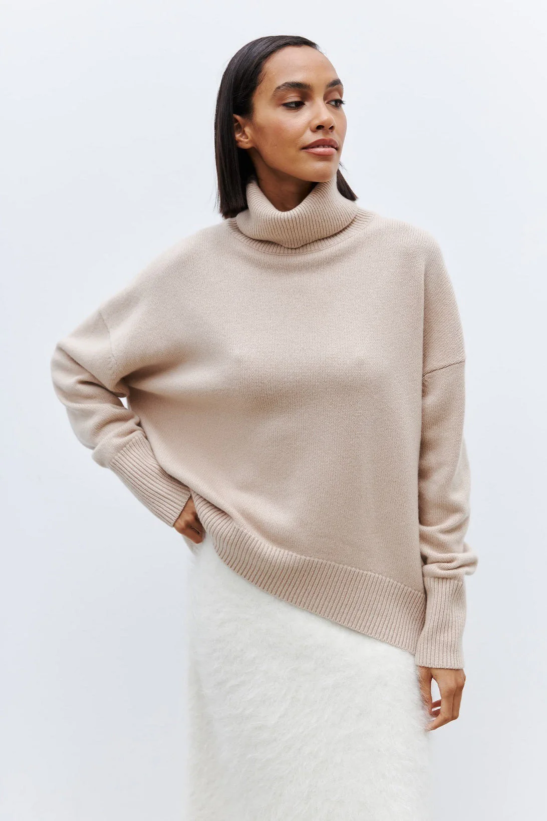Anti-Pilling Loose Turtleneck Sweater - Image 44