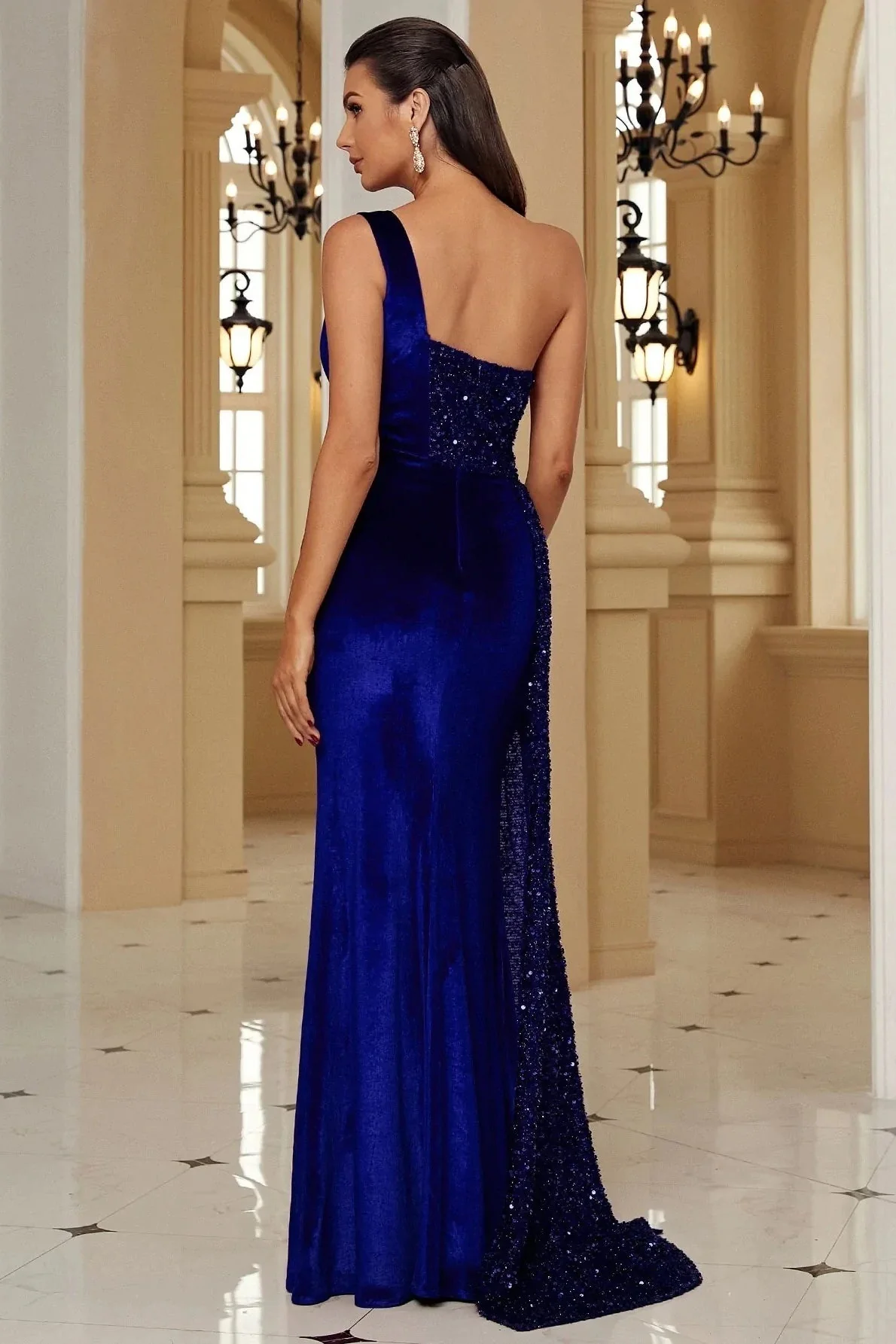 Asymmetric Gown Formal Dress - Image 9