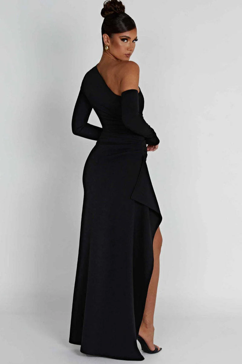 Asymmetric Slit Mermaid Formal Dress - Image 5
