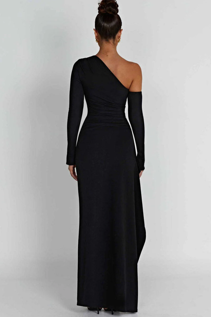 Asymmetric Slit Mermaid Formal Dress - Image 7