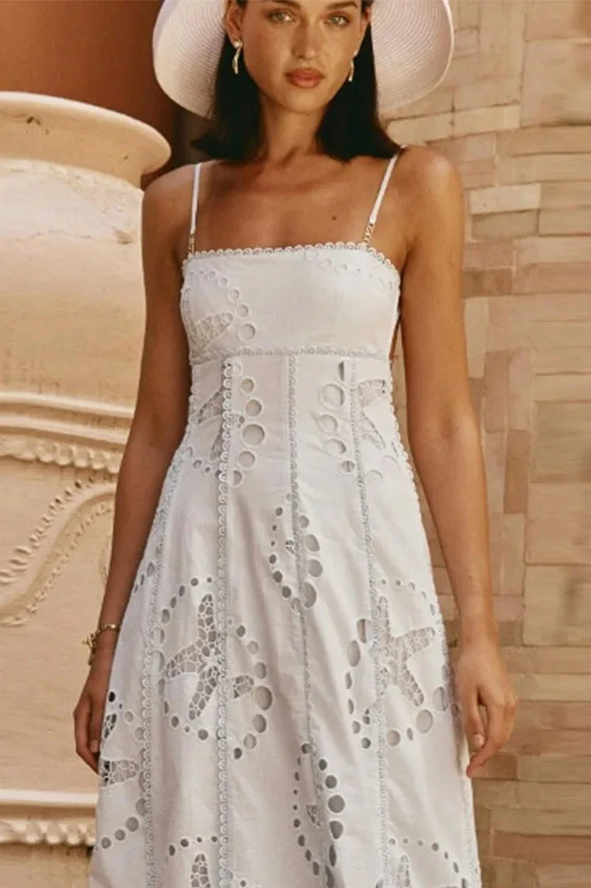 Backless Lace-Up Boho Dress - Image 3