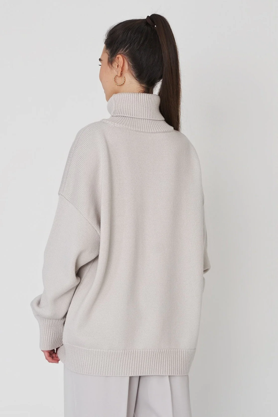 Basic Solid Knit Turtleneck Sweater - Image 15