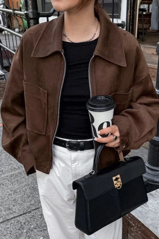 Brown Suede Oversized Vintage Jacket